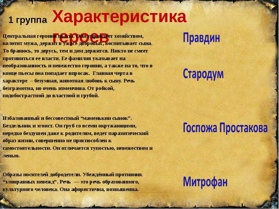 Особенности речи простаковой из комедии недоросль. проект "речевая характеристика персонажа как средство создания комической ситуации (по комедии д.и.фонвизина «недоросль»)"