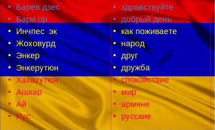 Спокойной ночи на армянском