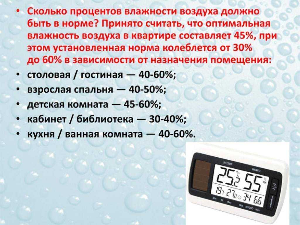 Нормальная влажность воздуха в квартире, какая должна быть