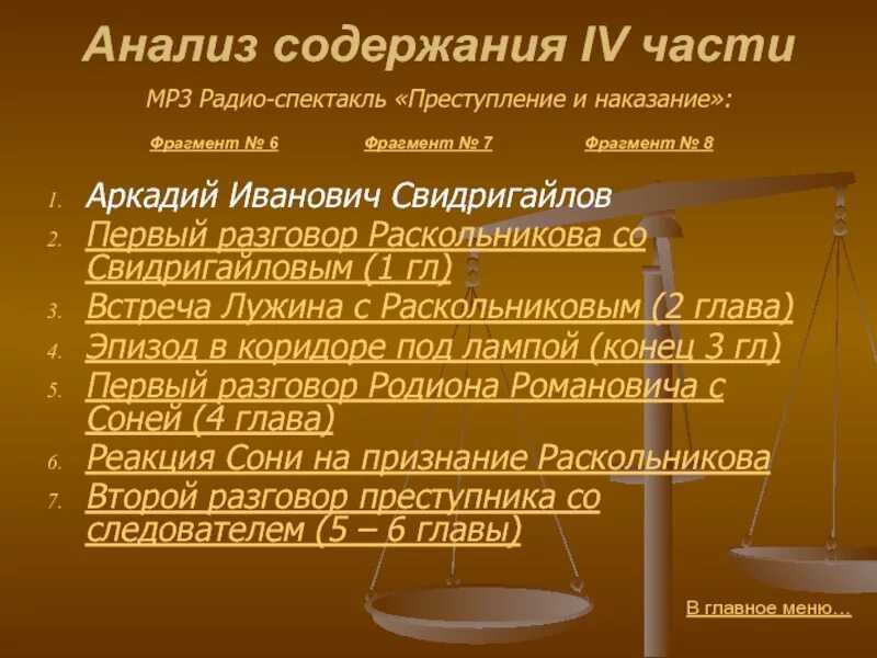 Преступление и наказание. часть 1
. 
знакомство раскольникова с мармеладовым. убийство старухи-процентщицы