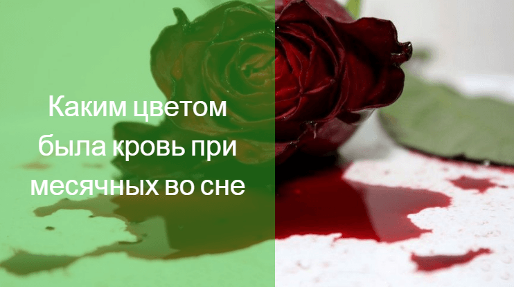 К чему снятся месячные женщине, месячная кровь?